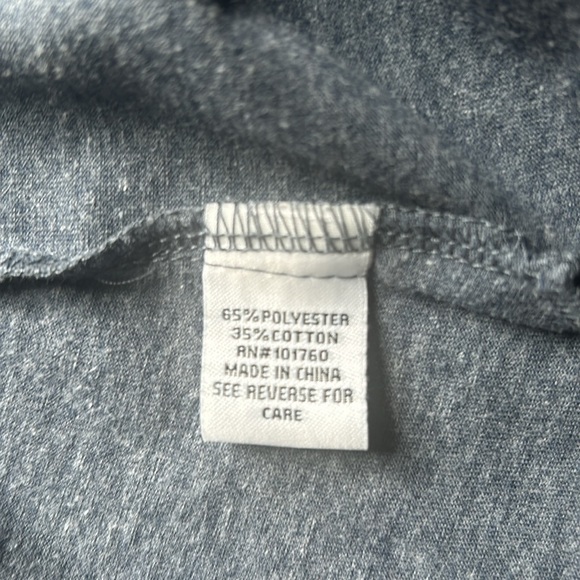 Palm Harbour Tunic T-shirt Heather Blue with Palm Leaf Print Short Sleeve 2X - Picture 10 of 12